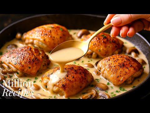 I Can’t Stop Making This Mushroom Chicken 3 Times a Week! 😋 One Skillet. My Family Can’t Get Enough!