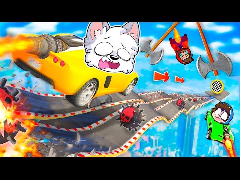 ¡SOBREVIVE a la MEGA RAMPA MORTAL 99.99% IMPOSIBLE! 😱💥 GTA 5 con SPARTA Y RAPTOR