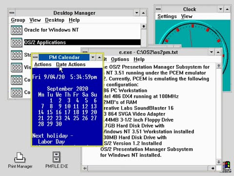 The OS/2 PM Subsystem On WinNT 3.51 (PCEM)