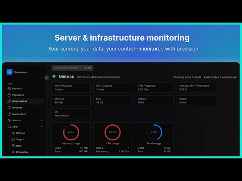 Checkmate - Simpler Than Grafana, More Features Than Uptime-Kuma