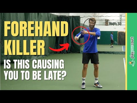 Forehand Killer: Is This Causing You To Be Late? | On Court Lesson With Nate