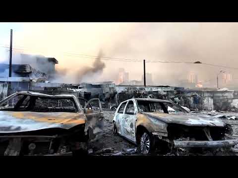 GRAPHIC WARNING: Russia hits Kyiv with hypersonic missile in massive assault