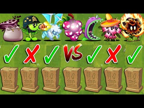All Plants Vs 99 Gravestone - Which Plant 's Best? - PvZ 2 Challenge