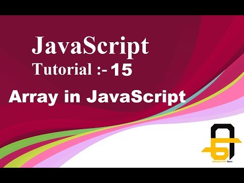 Javascript Tutorial 15 Array In Javascript