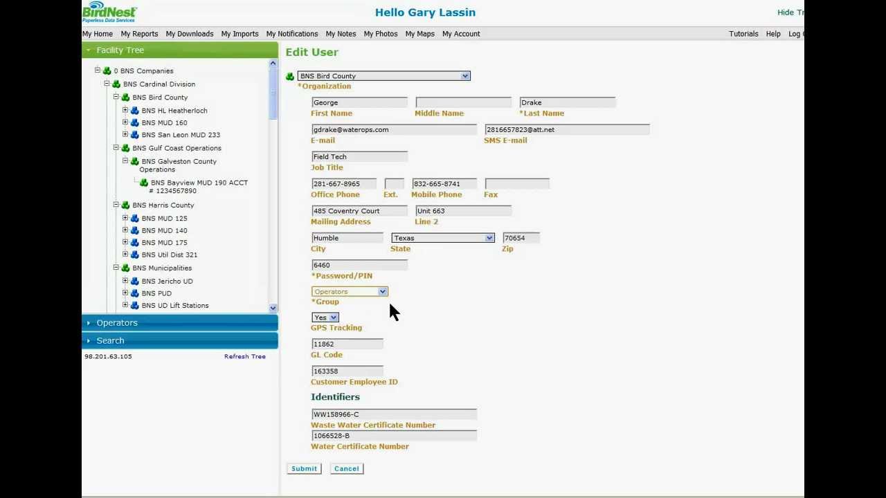 User Profile - Adding/Editing Users