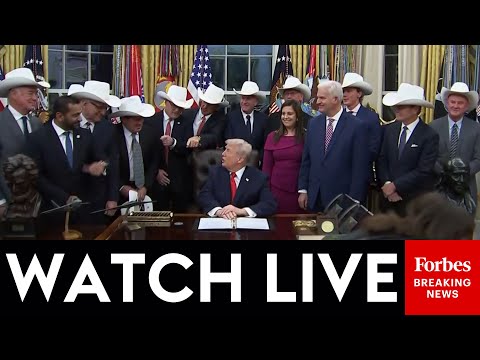 Video | LIVE: President Trump Signs Legislation In The Oval Office After New Epstein Photos Emerge