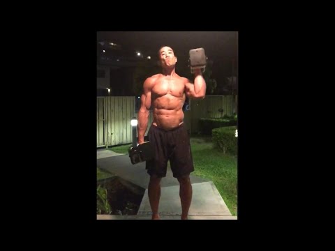 Day 107- 50 lbs. Dumbbell Alternating Cheat Curl & Press - August 23, 2020 9:00 pm