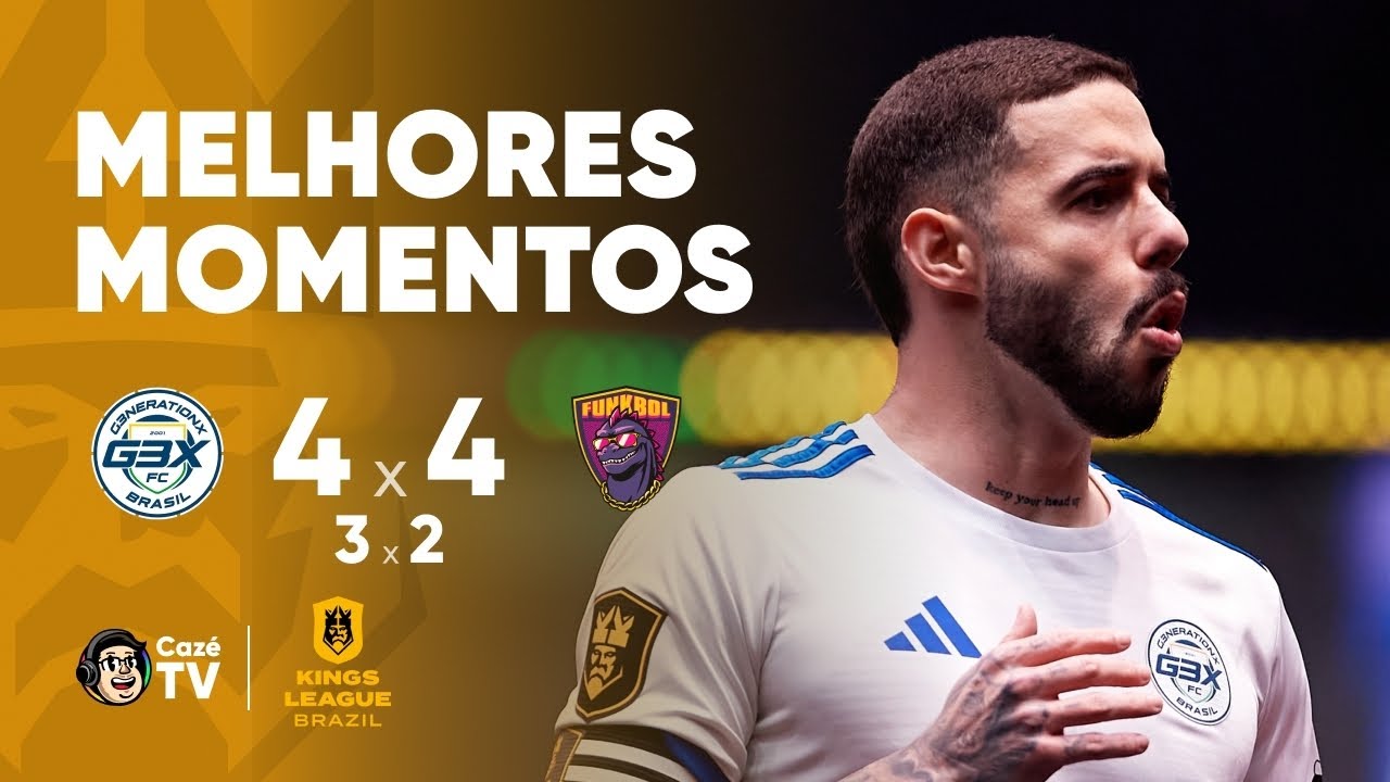 MELHORES MOMENTOS: G3X 4(3) X 4(2) FUNKBOL | KINGS LEAGUE BRASIL | SEMIFINAL DA KINGS CUP