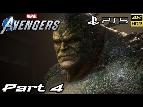 Marvel Avengers (PS5) 4K 60FPS - Gameplay Walkthrough Part 4 - Olympia Archive | Hulk VS Abomination