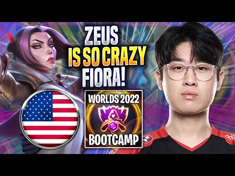 ZEUS IS SO CRAZY WITH FIORA! - T1 Zeus Plays Fiora TOP vs Aatrox! | Bootcamp 2022
