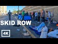 4K Skid Row Walking Tour Downtown Los Angeles California USA