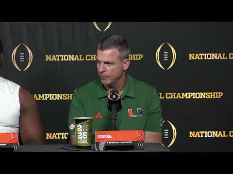 Miami's Mario Cristobal, Mark Fletcher Jr., Ahkeem Mesidor and Rueben Bain Jr. react to loss to IU