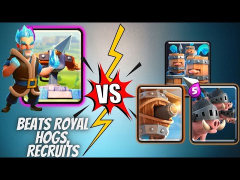 Ice Bow 3.6 Vs Hard Counter (Royal Hogs, Royal Recruits) - Clash Royale Ladder Gameplay