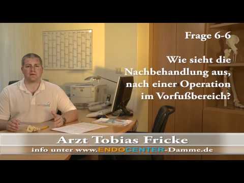 Wie sieht die Nachbehandlung aus, nach einer Operation im Vorfußbereich?