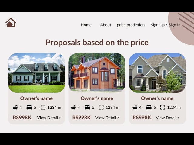 بروتوتايب موقع ( سعر الواجهه )