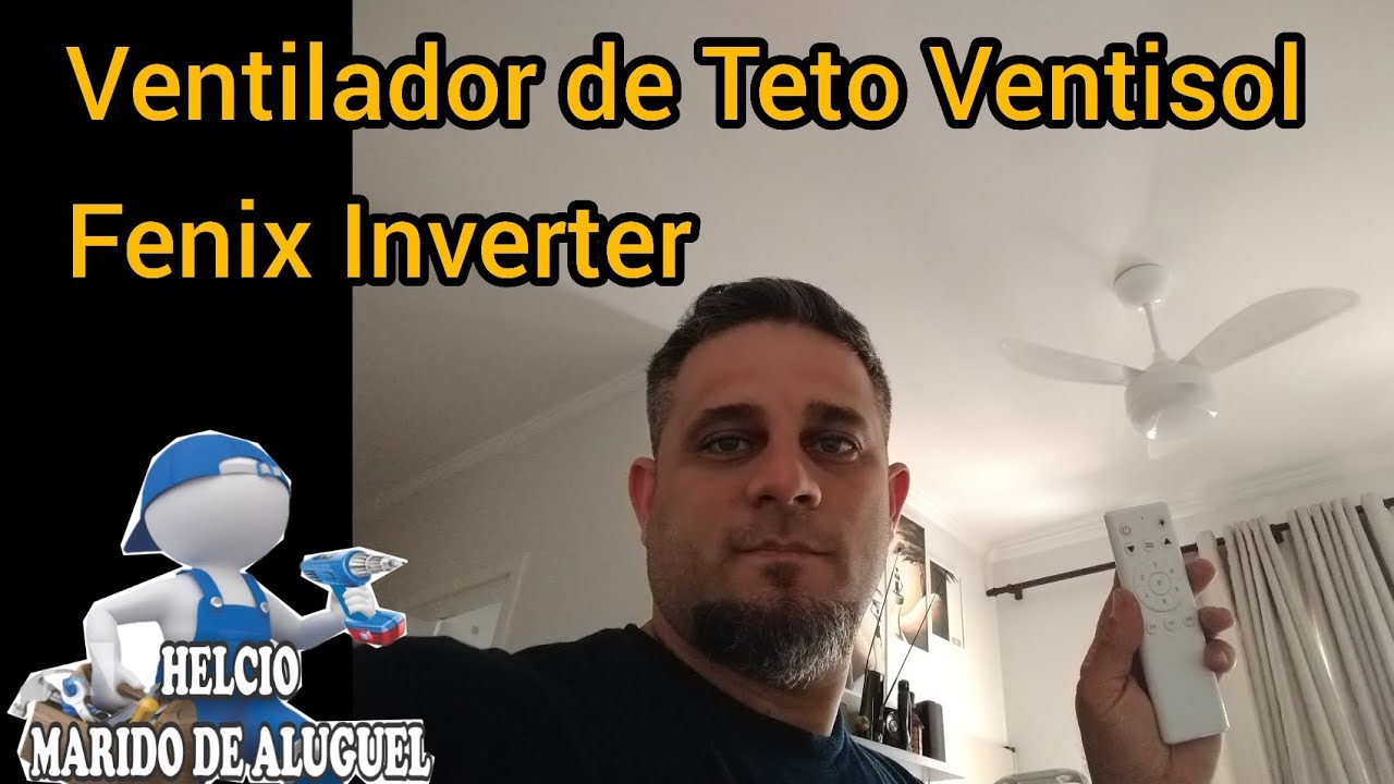 Ventilador de Teto Fênix Inverter com controle remoto instalação