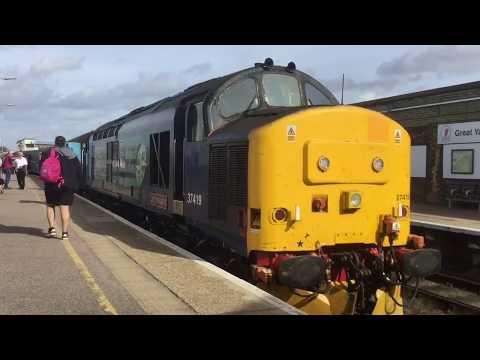 *Window Bashing* Class 37! Great Yarmouth ~ Norwich, Wherry line! Onboard