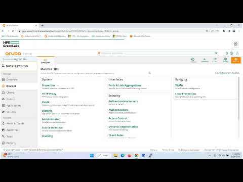 Aruba Central: Switching Configuration and Management