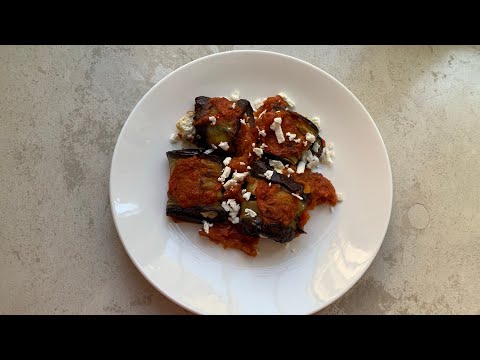 Eggplant roll with kurd / Role patellxhani me gjize