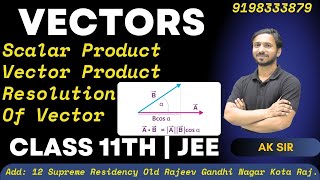 Vectors Physics Class 11th | Vector | Scalar Product Of Two Vector Class 11 | Physics Class 11 | JEE