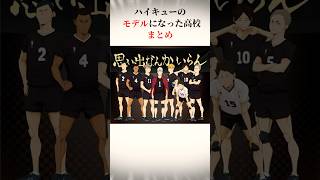ハイキューのモデルになった高校まとめ#shorts