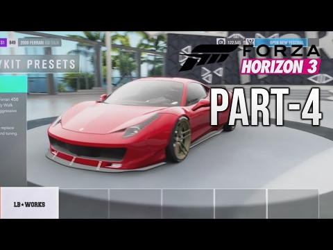 Forza Horizon 3 Gameplay Walkthrough Part 4 - LIBERTY WALK FERRARI 458 (Full Game)