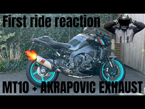 First ride with loud akrapovic exhaust on Yamaha MT10
