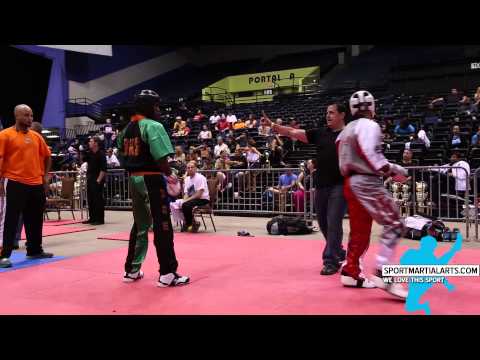 Unk vs Victor Suarez - Men's Sparring - Kratos World Karate Championships 2014