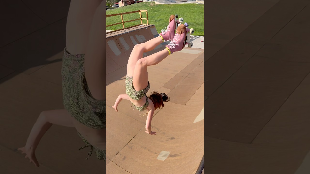 Mini ramp flip in Colorado Springs! #halfpipe #flip #rollerskating