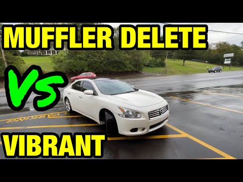 Nissan Maxima 3.5L V6: MUFFLER DELETE Vs VIBRANT BOTTLE RESONATOR!