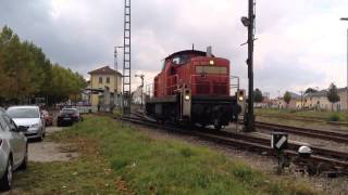 preview picture of video 'BR 294 Ausfahrt Pocking Bahnhof. 06.12.2013 125 Jahre Rottalbahn'