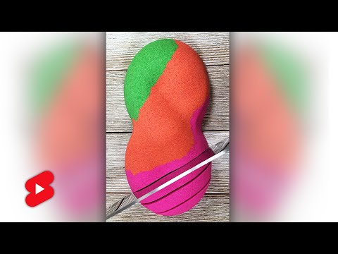 FROZEN SAND Slicing ASMR Kinetic Sand #shorts