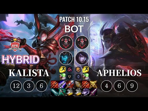 APK HyBrid Kalista vs Aphelios Bot - KR Patch 10.15