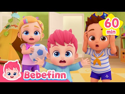 [1HOUR] Rain, Rain, Go Away 🌧 | Bebefinn Nursery Rhymes for Kids