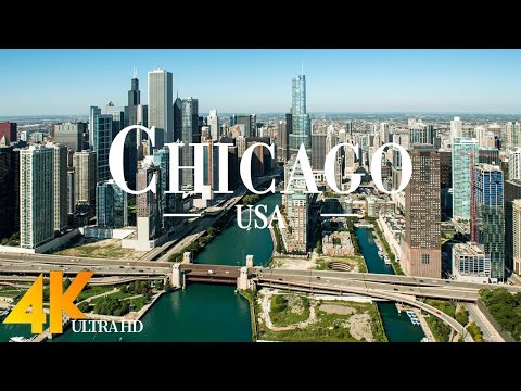 Chicago 4K drone view • Stunning footage aerial view of Chicago | Relaxation film with calming music