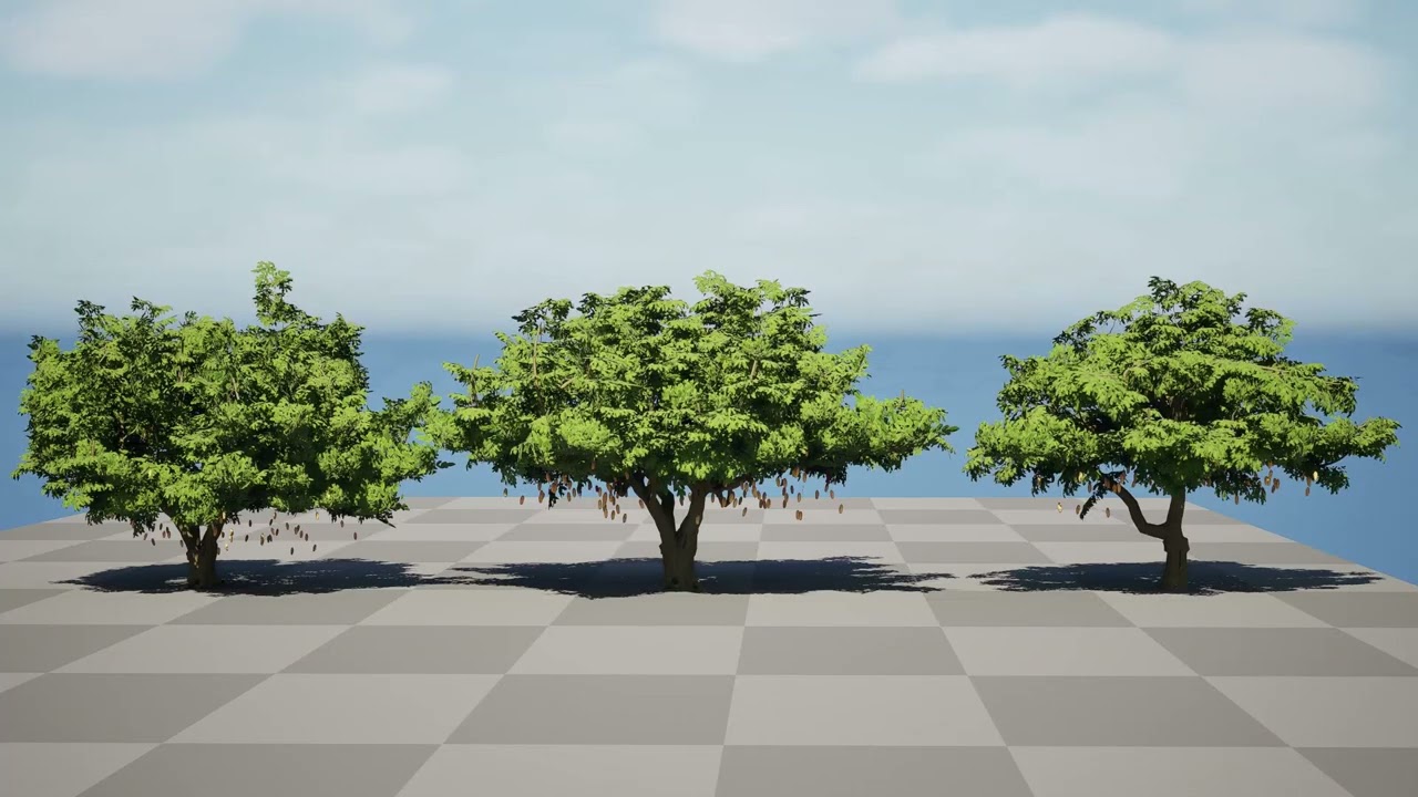 South African Sausage Trees Pack 3D Model