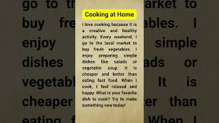Cooking at Home: English Speaking Practice 🥗 #Shorts
