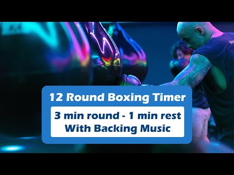 🥊 12 Round Boxing Timer 🥊 | 3 Min Rounds, 1 Min Rest | Training Timer with Music