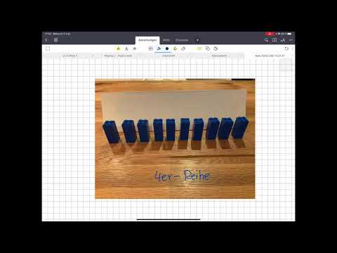Malreihen kombinieren - Aus 2 Viererreihen wird die Achterreihe