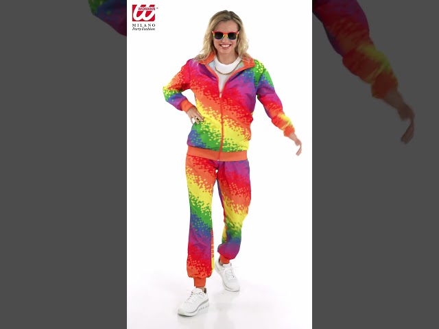 Vídeo relacionado con W WIDMANN MILANO Party Fashion - Pantalones años 80 con estampado de cebra, pantalones de jogging, disfraces