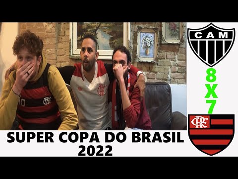 Gringos React pênaltis | Atlético-MG 2 (8) x (7) 2 Flamengo | Supercopa do Brasil 2022