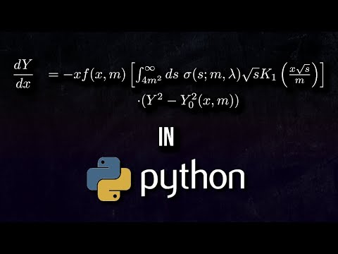 A Fun Little Differential Equation In Python (Dark Matter)
