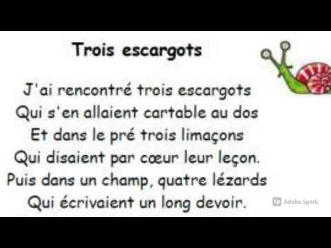 Poésie : " Trois escargots " 🐌🐌🐌 - Maurice Carême