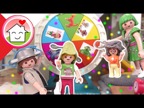 Playmobil po polsku Wyzwanie kostiumowe i koło fortuny - Rodzina Hauser