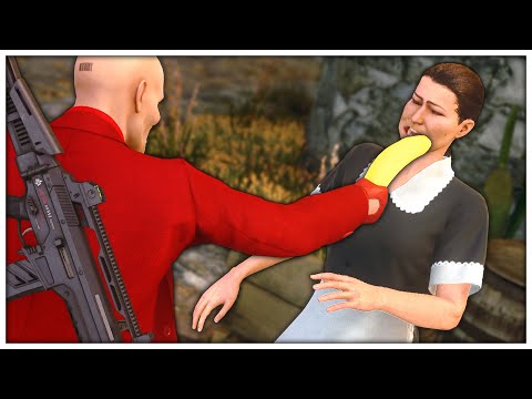 I 100%'d This Modded Hitman 3 Challenge Where You Kill Everyone—With a Giant Banana.