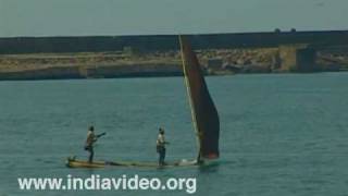 Beached fishing boats at Kovalam 