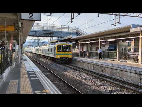 [配9744M]E131系200番台N3＋N4編成新津出場配給クモヤE493系ｵｸ01編成＋E131系200番台ﾅﾉN4＋ﾅﾉN3編成が沼田駅1番線を通過