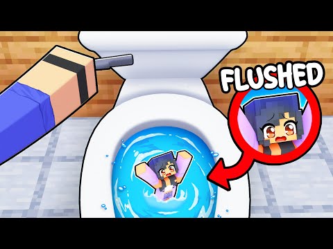 FLUSHED down a TOILET in Minecraft!