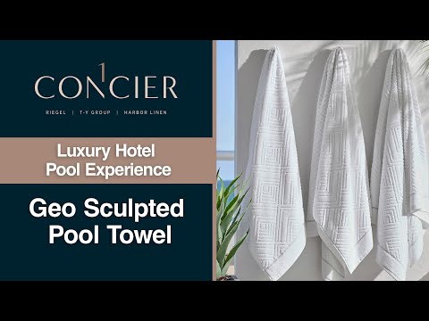 Slide 3 - GEO SCULPTED POOL TOWEL COLLECTION (video)