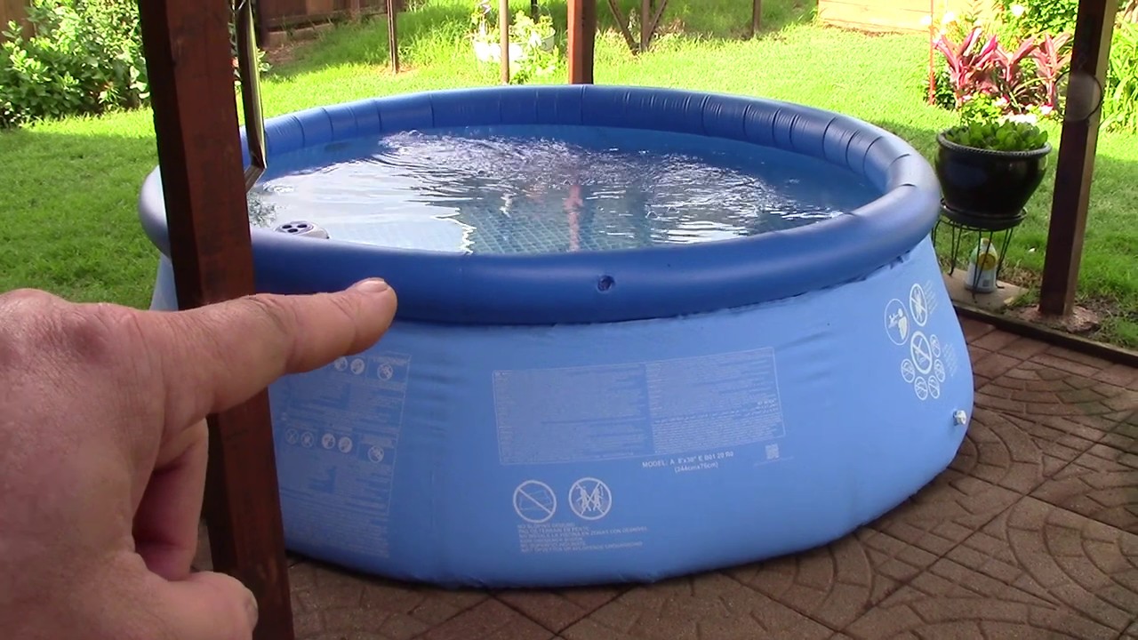 Intex Easy Set 8' x 30 backyard pool & pump (on solar power!)